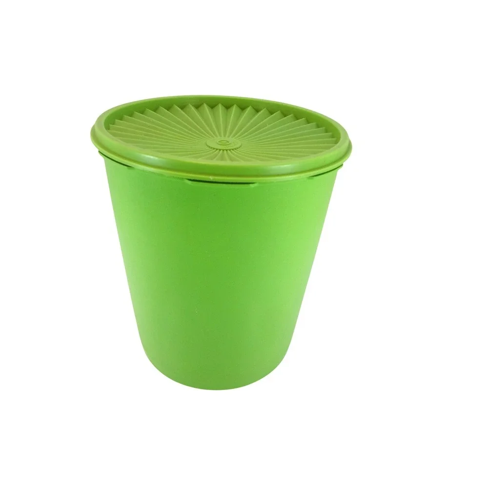 Tupperware Servalier Canister‎ 805-5 Green Excellent Sunburst Lid Vintage MCM